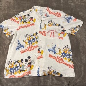 ✨ Walt Disney World Vault Collection 50th Anniversary Buttondown Shirt Sz L